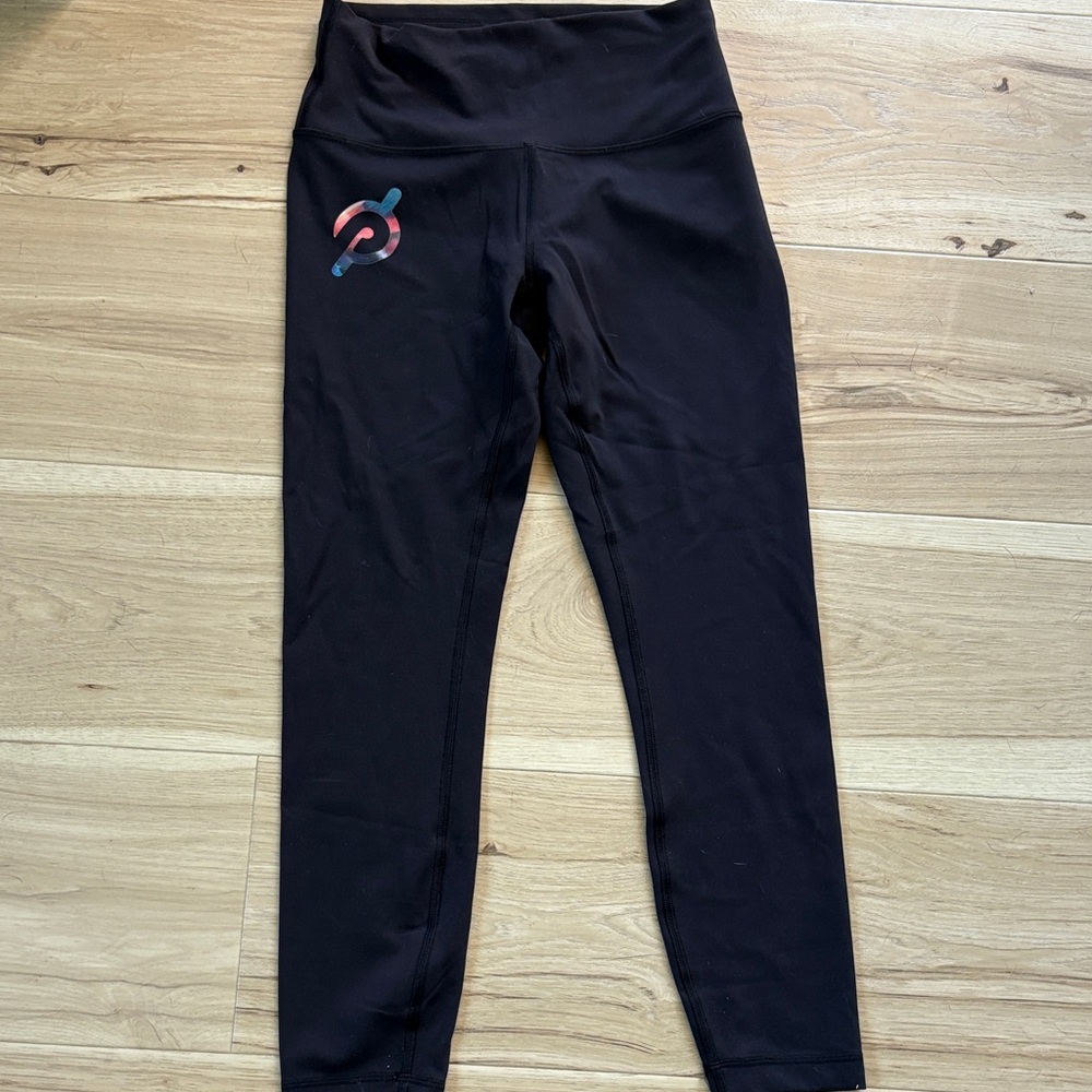 Peloton Black Leggings with Logo Accent